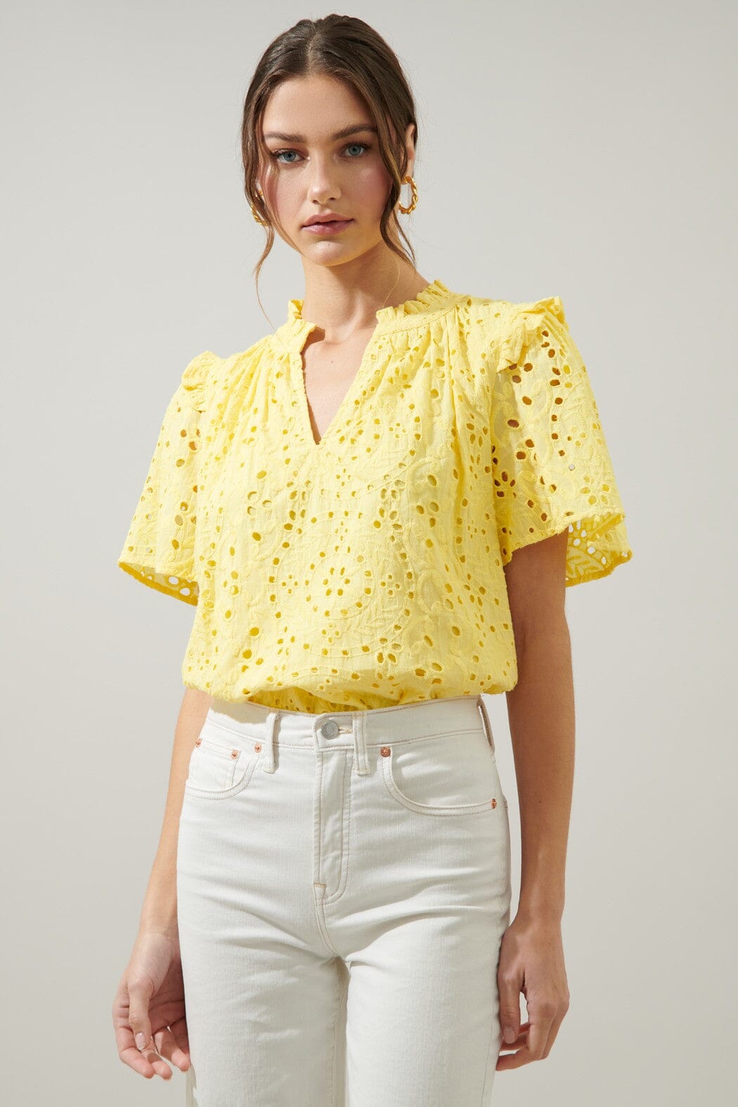 Rain or Shine Eyelet Top Sugarlips 