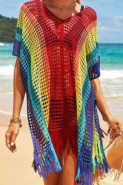 Rainbow Crochet Coverup Miss Sparkling 