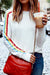 Rainbow Striped Sweater - White mazik 