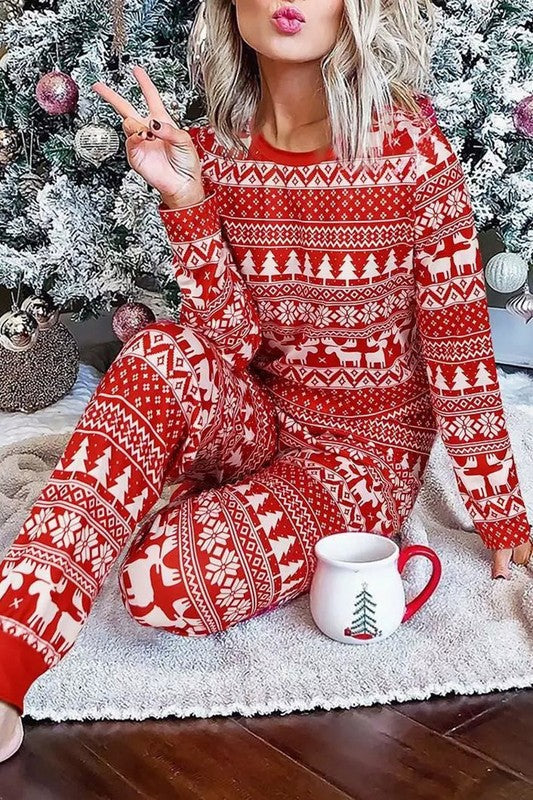 Red Fair Isle PJs Shiying 