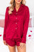 Red Leopard Satin Pajama Set Shiying 