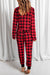 Red Plaid Two Piece Set Shewin 