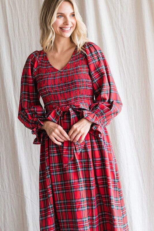 Red Tartan Midi Jodifl 