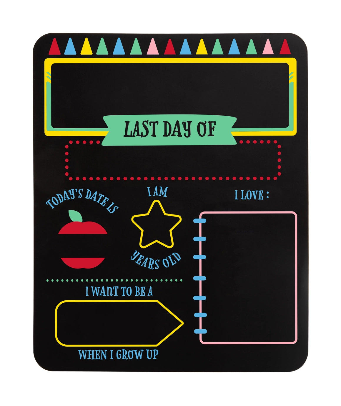 Reversible First/Last Day of School Chalkboard pear designs 