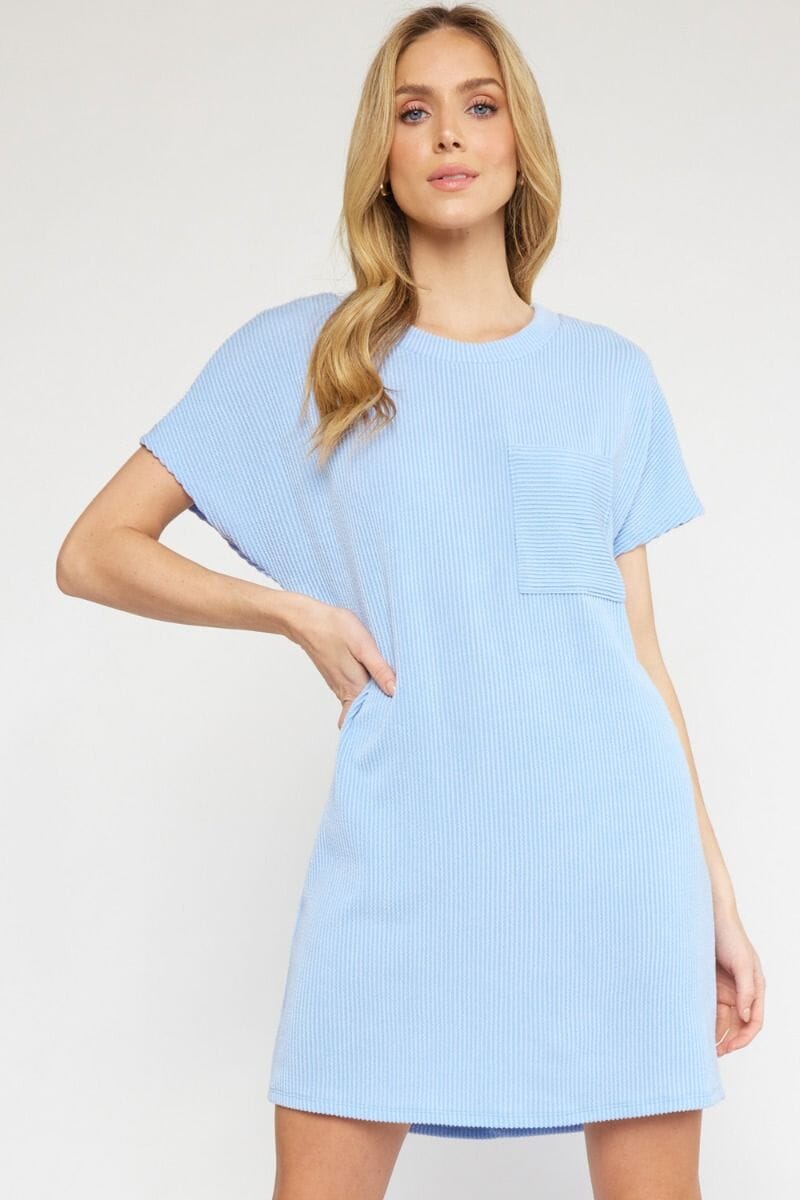 Ribbed Knit Pocket Dress entro 