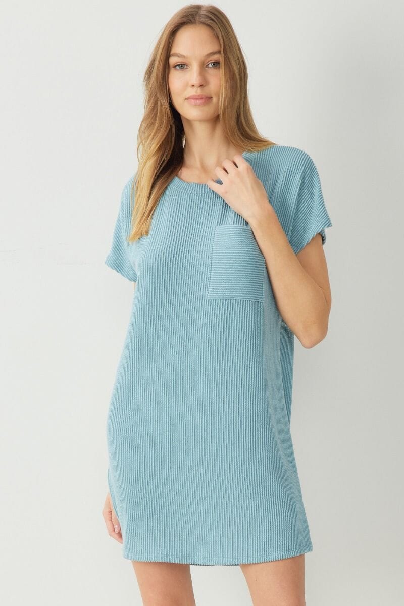 Ribbed Pocket Tee Dress entro 
