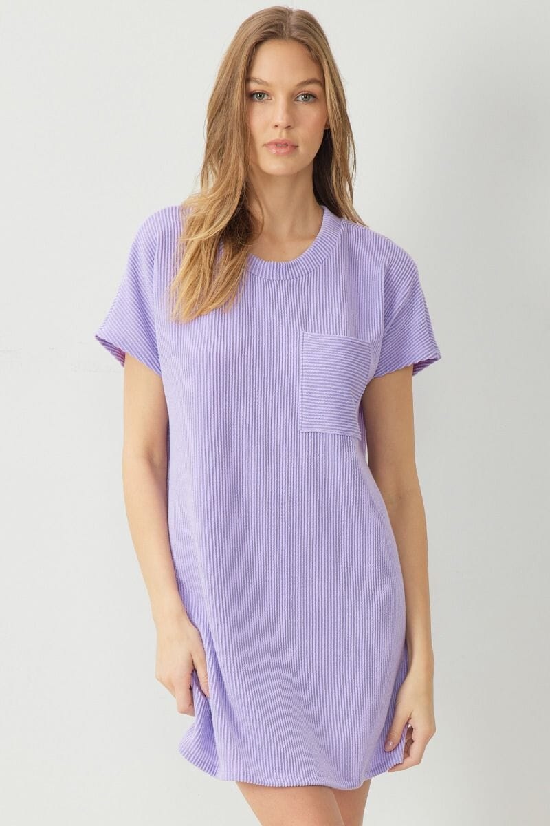 Ribbed Pocket Tee Dress entro 