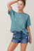 Round II Oversized Drop Shoulder Short Sleeve Knit Top - ships March Trend Notes 
