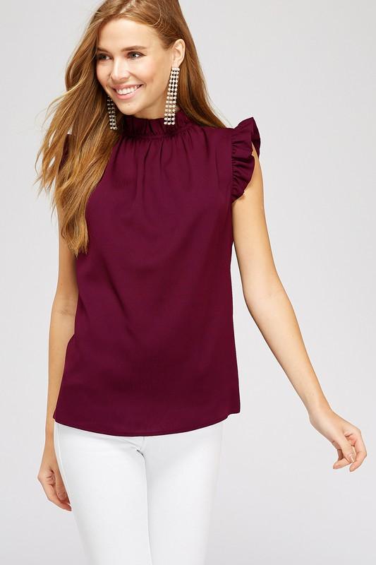 Ruffle Neck Top Fall 2021 2 hearts 