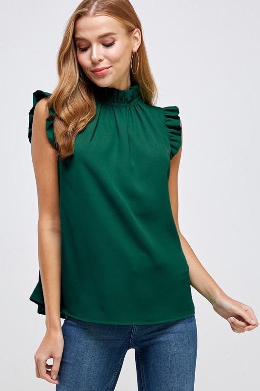 Ruffle Neck Top Fall 2021 2 hearts 