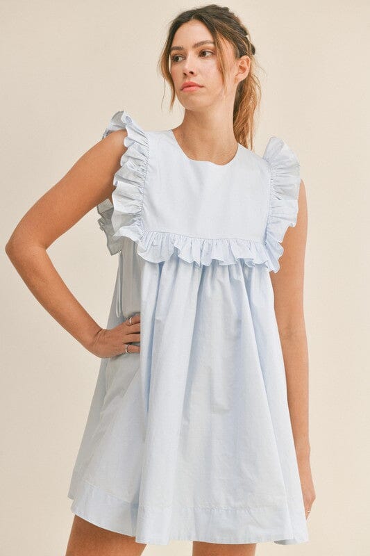 Ruffle Poplin Collar Dress Mable 