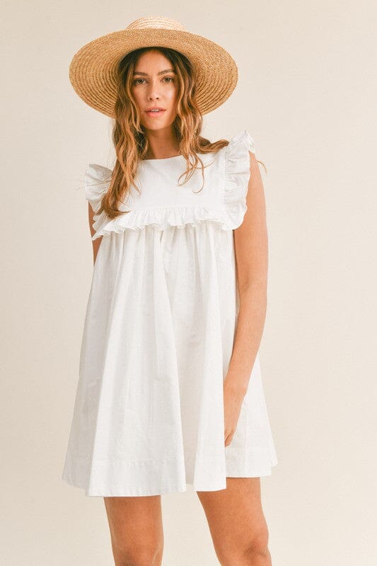Ruffle Poplin Collar Dress Mable 