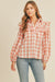 Ruffle Shoulder Gingham Button Up Mable 