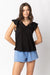 Ruffle V Neck Tee Very J 