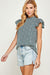 Ruffled Cap Sleeves Casual Top Solution 