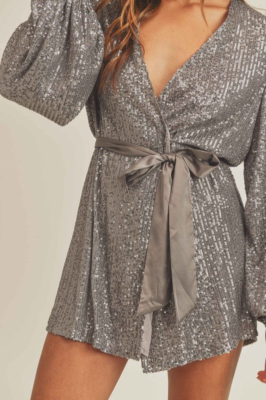 Sequin Wrap Dress Mable 