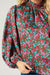 Sereia Floral Figaro Balloon Sleeve Satin Blouse Sugarlips 