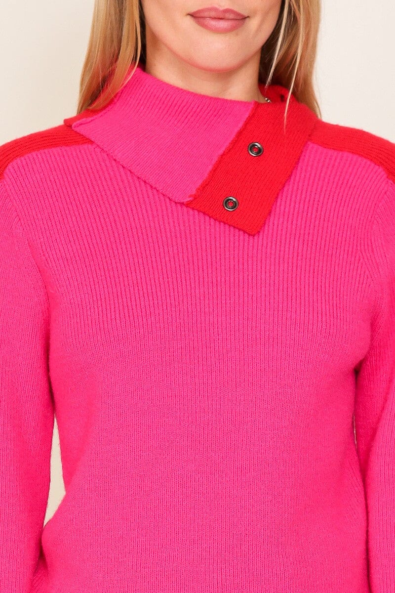 Side Snap Turtleneck Sweater lumiere 