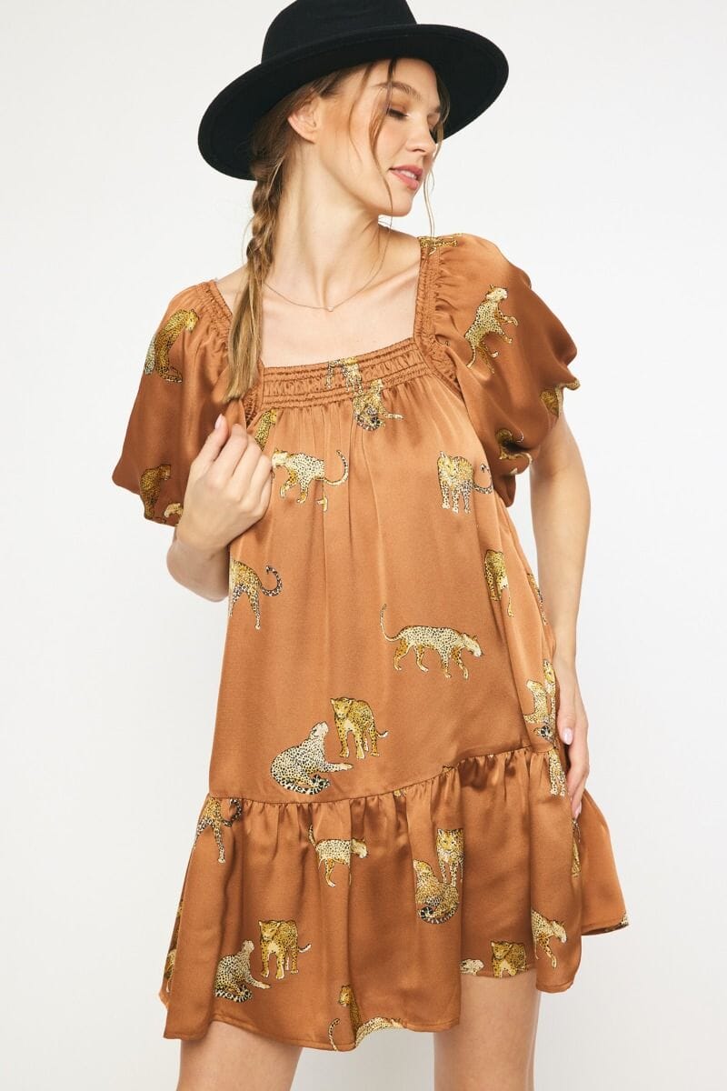Silky Babydoll Leopard Dress entro 