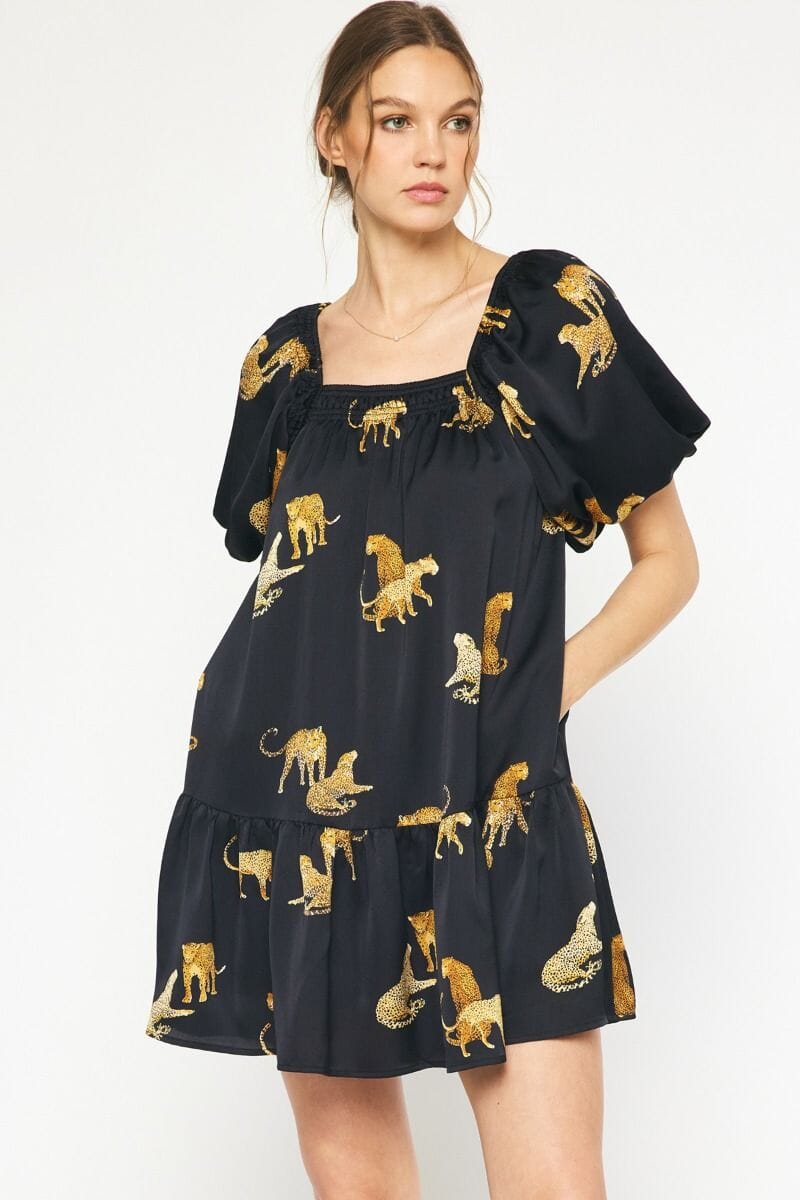 Silky Babydoll Leopard Dress entro 