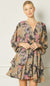 Smock Sleeve Kimono Dress w/ Smock Waistband entro 