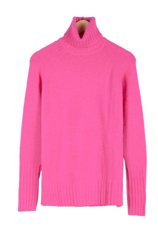 So Hot Pink Turtleneck cezele 