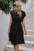 Solid Button Cross Wrap Dress supreme fashion 