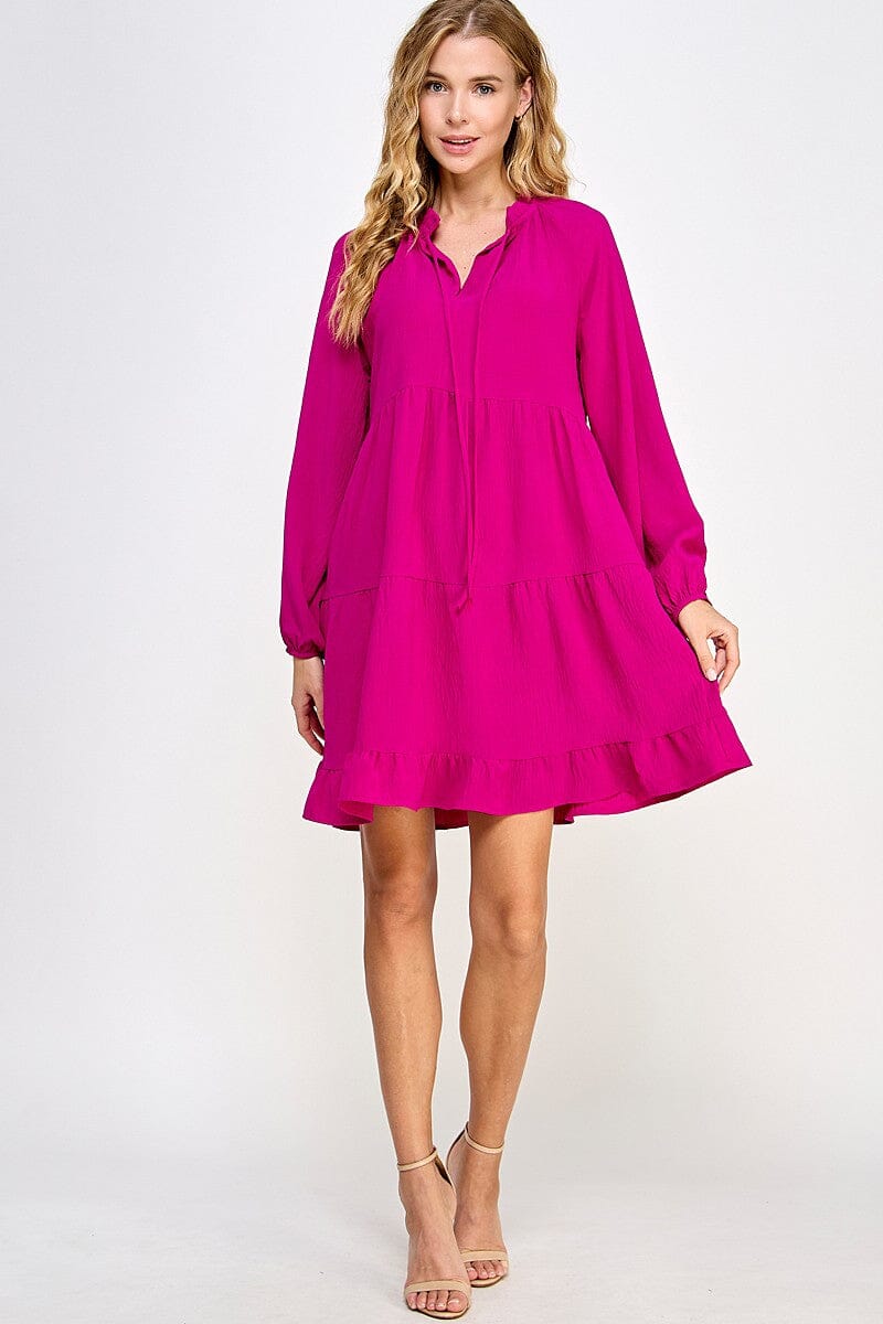 Solid LS Dress w/ Strings 2 hearts 