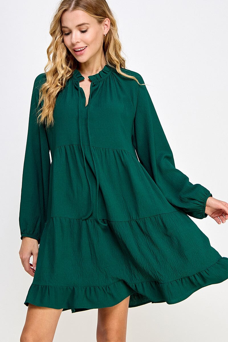 Solid LS Dress w/ Strings 2 hearts 