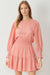 Solid Smocked Waist/Sleeve Dress entro 