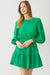 Solid Smocked Waist/Sleeve Dress entro 