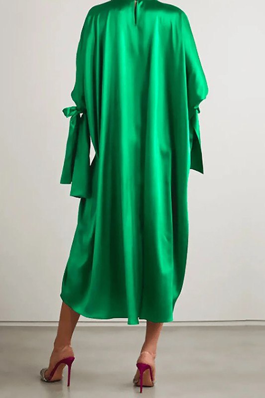 Solid Tie Sleeve Midi cezele 