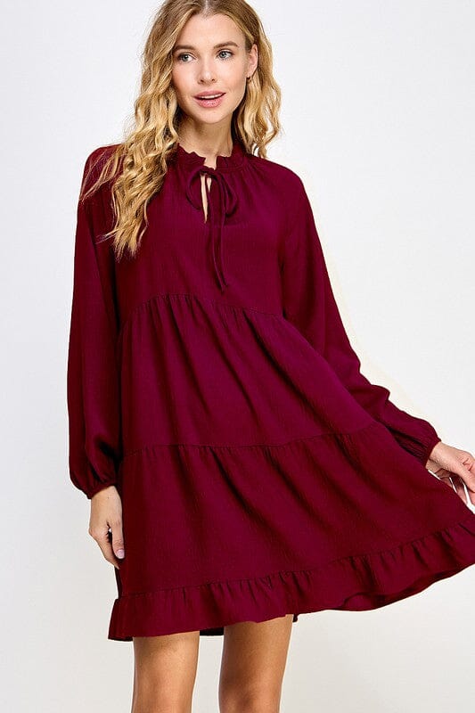 Solid Tiered Dress 2 hearts 