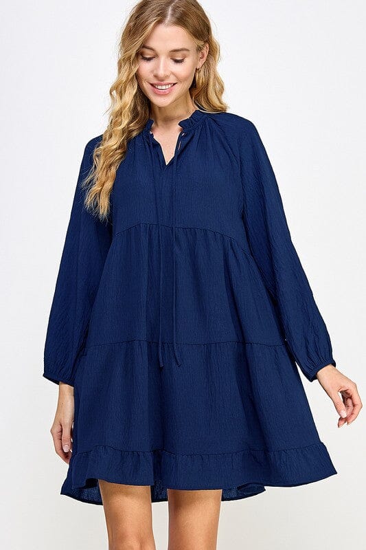 Solid Tiered Dress 2 hearts 
