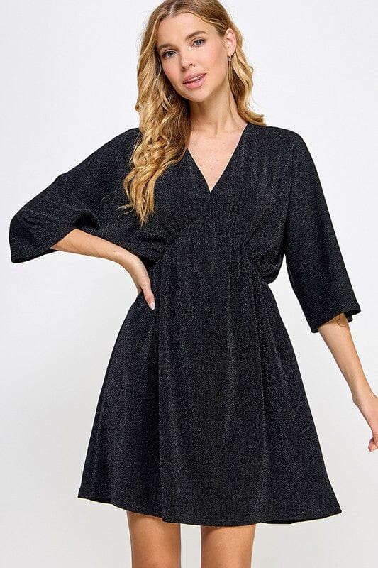 Sparkle Dolman Sleeve Dress 2 hearts 