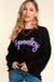 Spooky Script Knit Sweater Haptics 