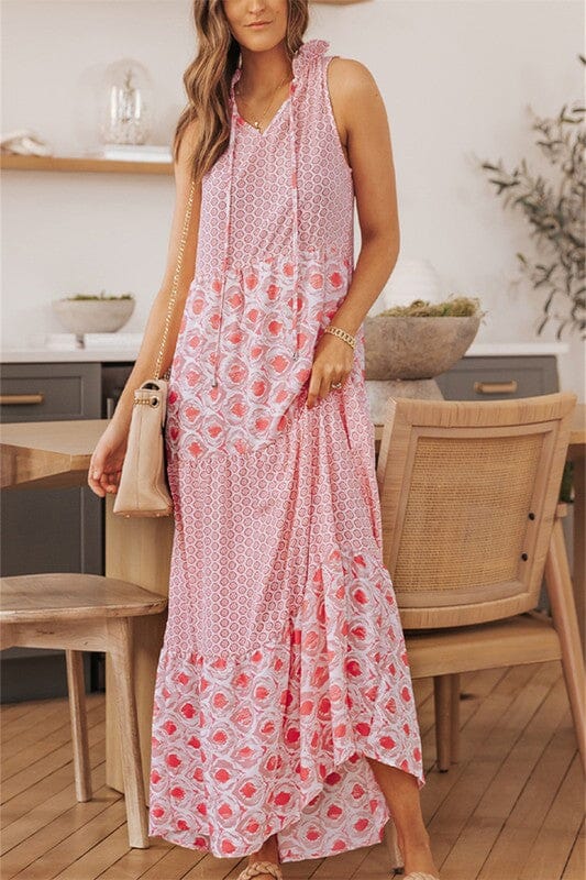 Spring 23 Floral Colorblock Maxi Kentce 