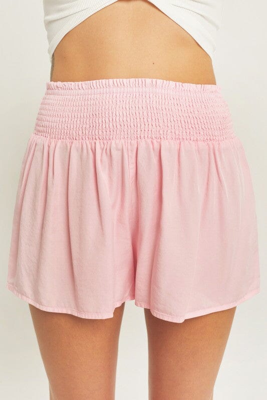 Spring 23 Smocked Waist Shorts love tree 