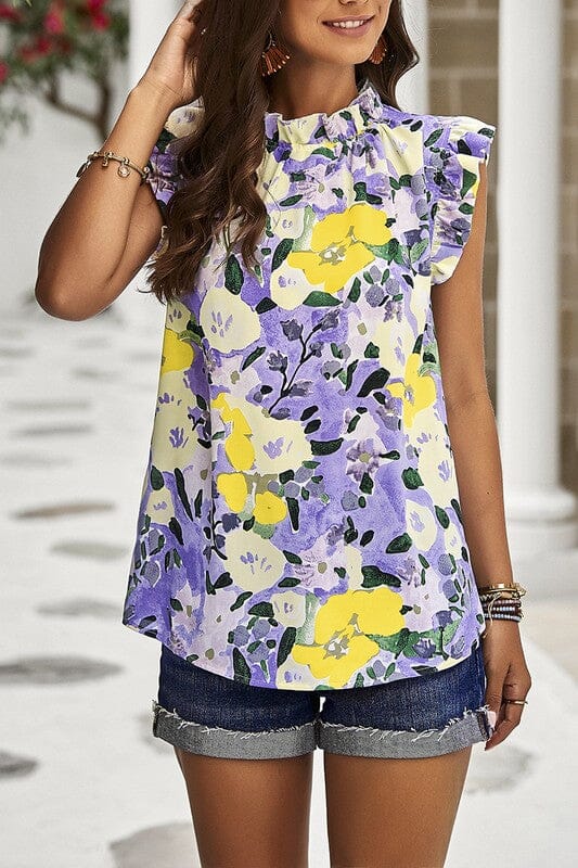 Spring Floral Flutter Sleeve supreme fashion 