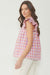 Spring Gingham Flutter Sleeve entro 