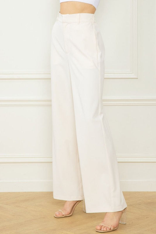 Spring Ivory Wide Leg Trousers entro 