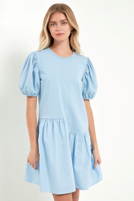 Spring Unbalanced Hem Dress English Factory 