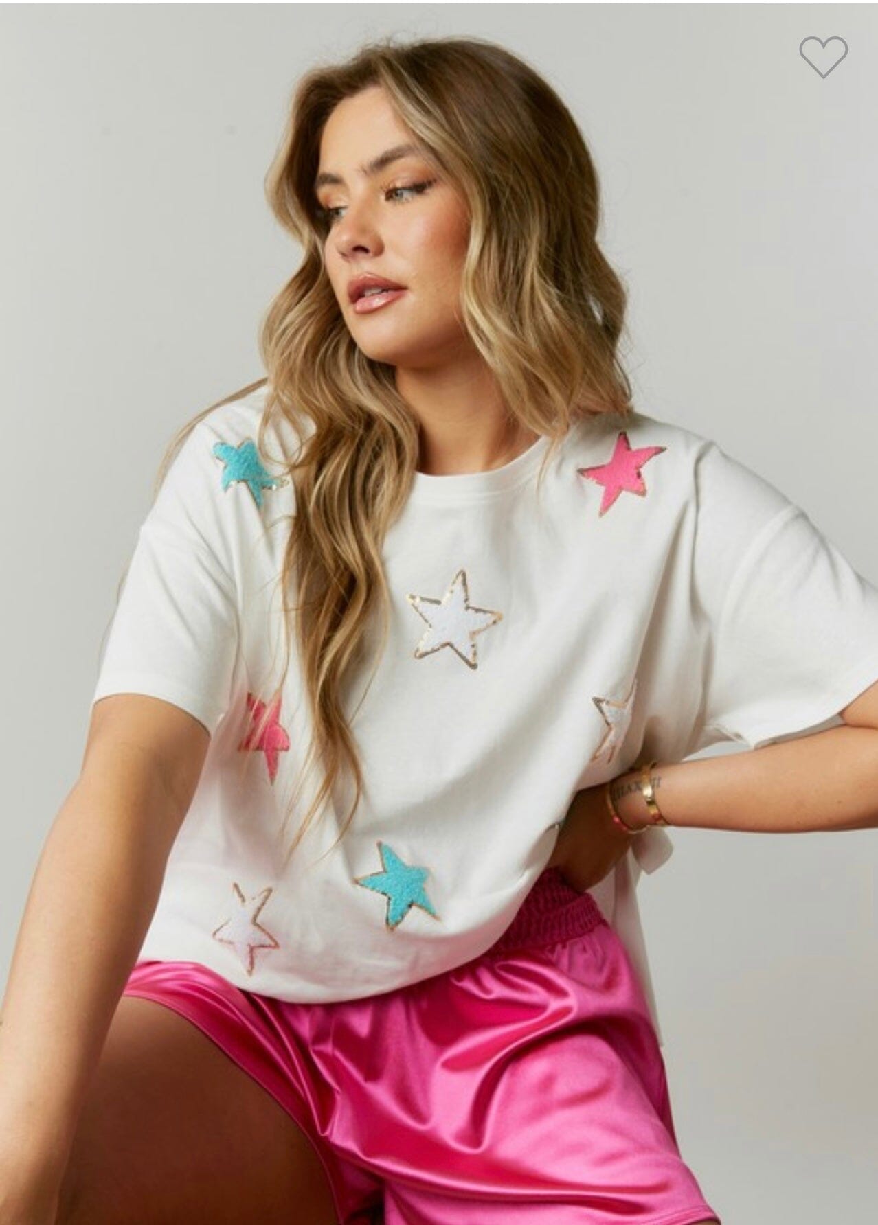 Star Patch Tee SNAP-Something New And Pretty 