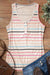 Stripe Button U Neck Tank Top Kentce 