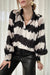 Stripe Collared Blouse Kentce 