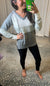 Striped Knit Hoodie Sweater SNAP-Something New And Pretty 