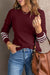 Striped Sleeve Knit Sweater Shiying 