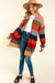 Striped Slouchy Fall Cardigan Haptics 