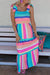 Striped Tie Shoulder Maxi Dress Shewin 