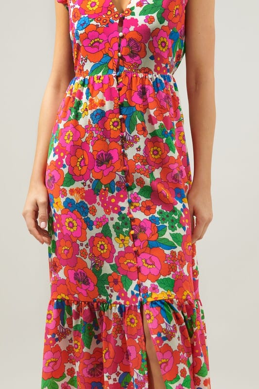 Summersalt Tropical Button Down Maxi Sugarlips 